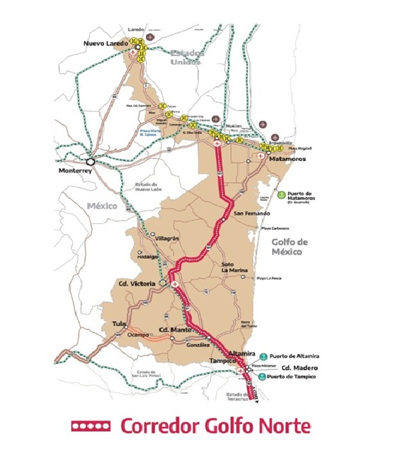 Corredor del Golfo Norte conectará todas las regiones de Tamaulipas