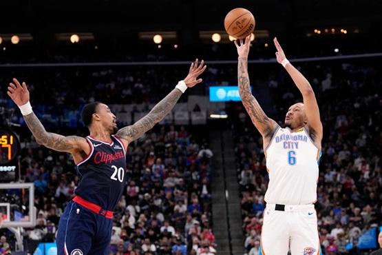 Thunder asegura la mejor foja de la NBA al vencer 128-110 a Clippers
